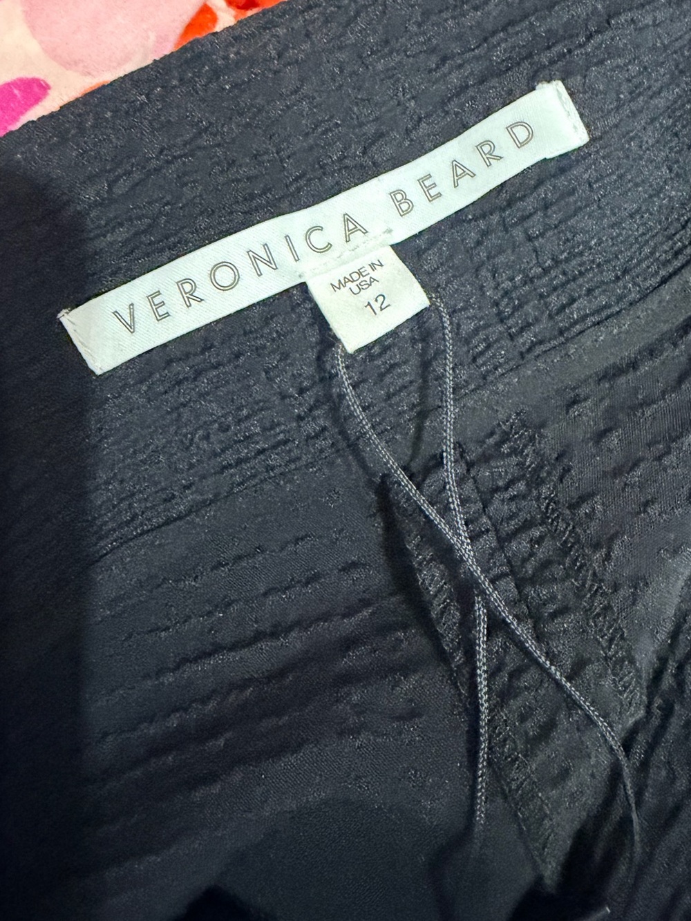 Veronica Beard Black Textured Wide-Leg Sailor Pants with Gold Buttons - Picture 3 of 5
